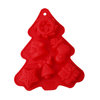 Kerstboom vorm met figuurtjes | rood