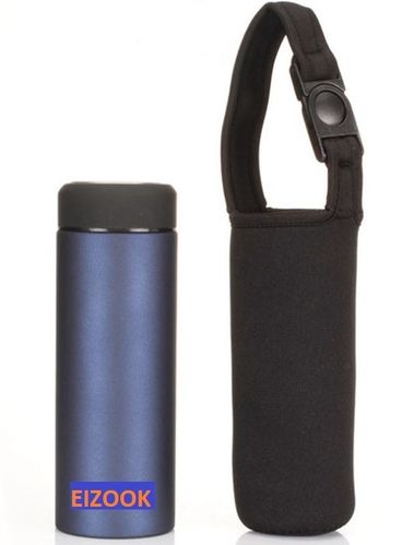 Bottle cooler holder with strap